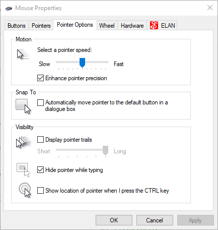 Cómo reparar un cursor de mouse dañado en Windows 10