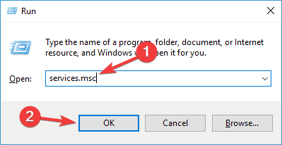 services.msc run window Algunas configuraciones son administradas por su organización Windows Defender