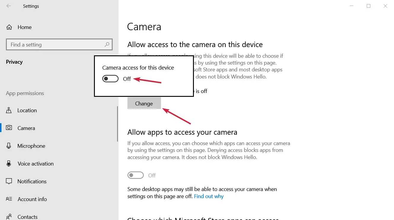 Cómo acceder a la configuración de la cámara web en Windows 10