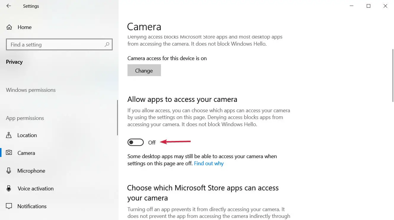 Cómo acceder a la configuración de la cámara web en Windows 10