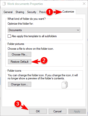 pestaña personalizar algunas miniaturas no muestran Windows 10