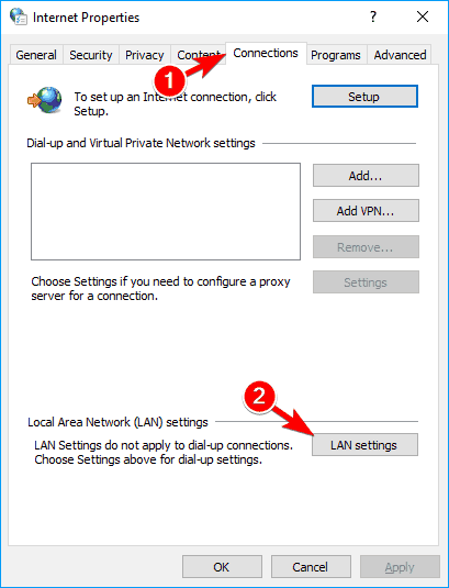 Windows no pudo detectar automáticamente el servidor proxy