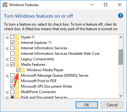 características de Windows Windows Media Player no muestra video solo audio
