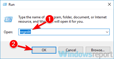 ejecutar diálogo regedit colores invertidos en Windows 10