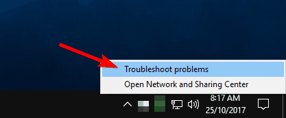 solucionar problemas No hay Internet después de dormir Windows 10
