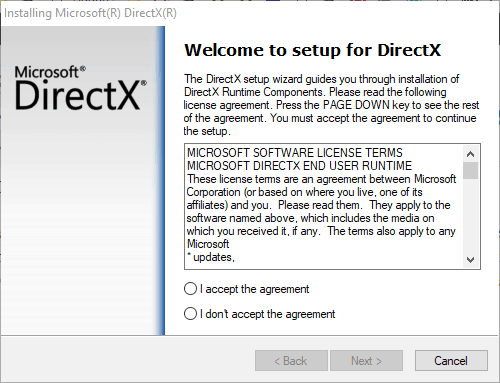 configuración de directX d3dcompiler_43 dll no encontrado