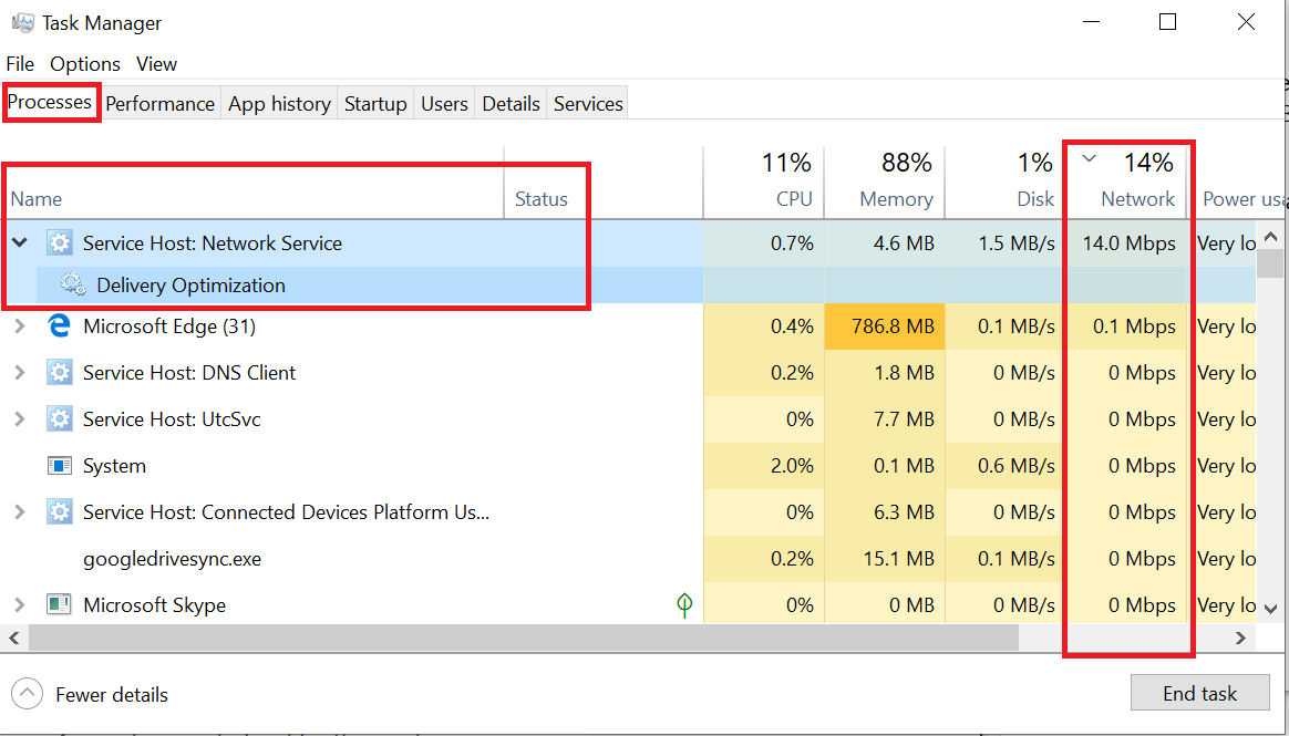 La actualización de Windows del Administrador de tareas se está descargando
