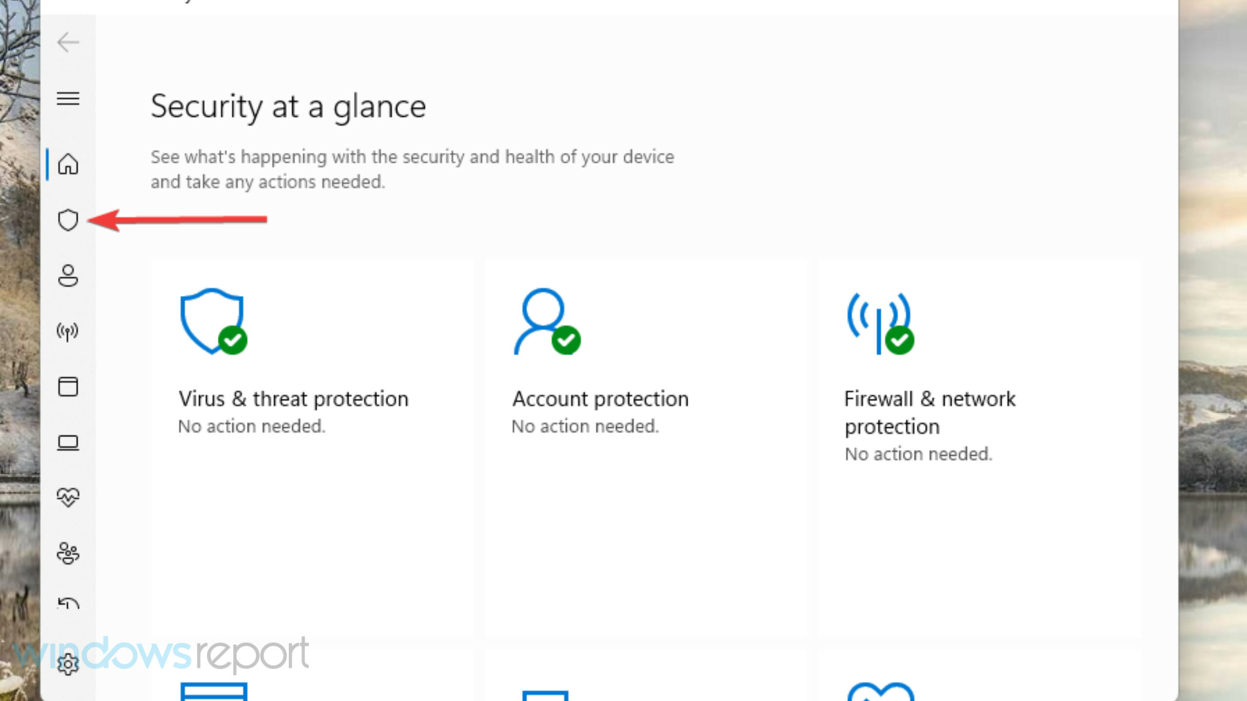 Pestaña Protección contra virus y amenazas Informe de errores de Windows ID de evento 1001