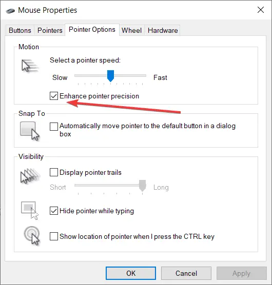 REVISIÓN: el cursor del mouse salta en Windows 10