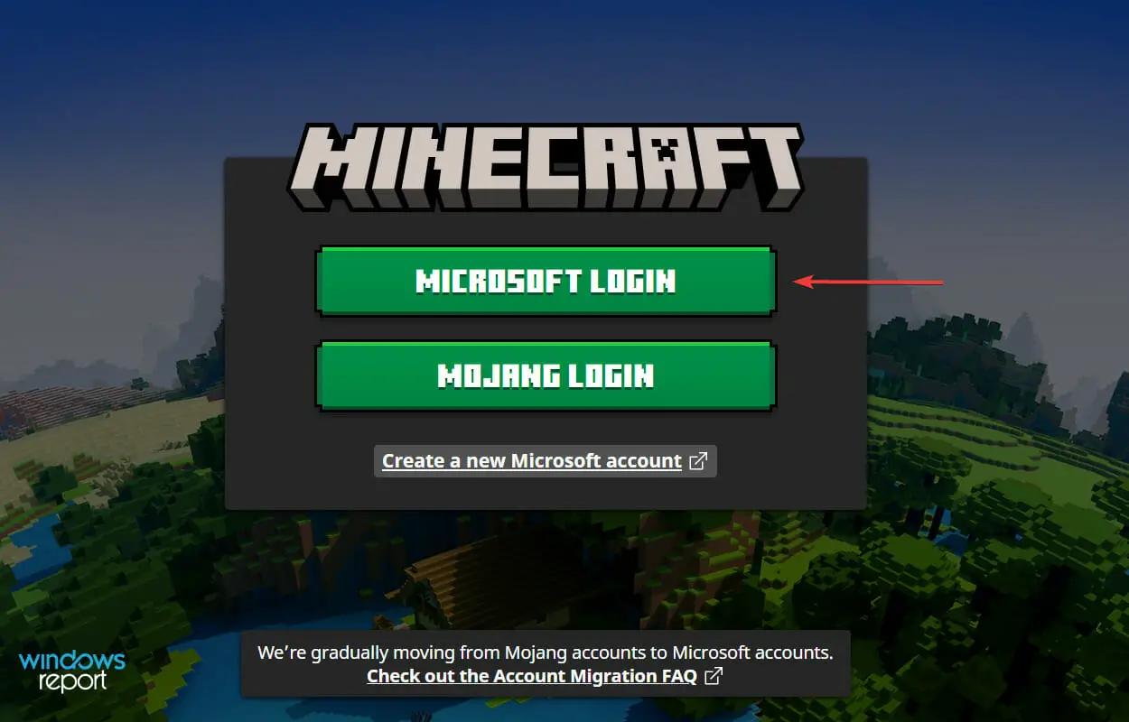 Inicio de sesión de Microsoft para reparar Minecraft aka.ms/accountsettings