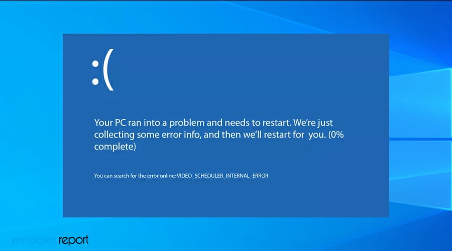 Corrección: Error interno del programador de video BSoD en Windows 10