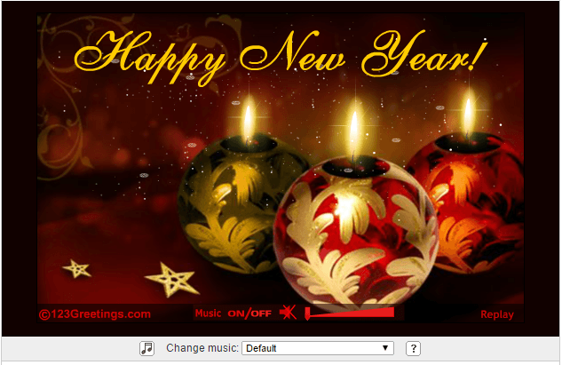 tarjeta de año nuevo en línea