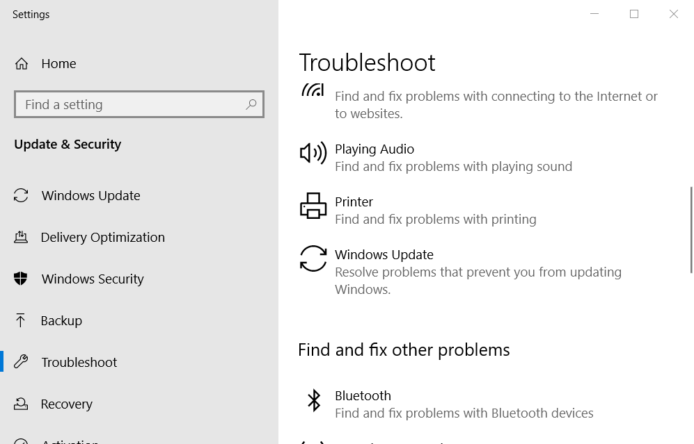 La actualización de Windows de la pestaña Solucionar problemas no se pudo instalar debido al error 214984296