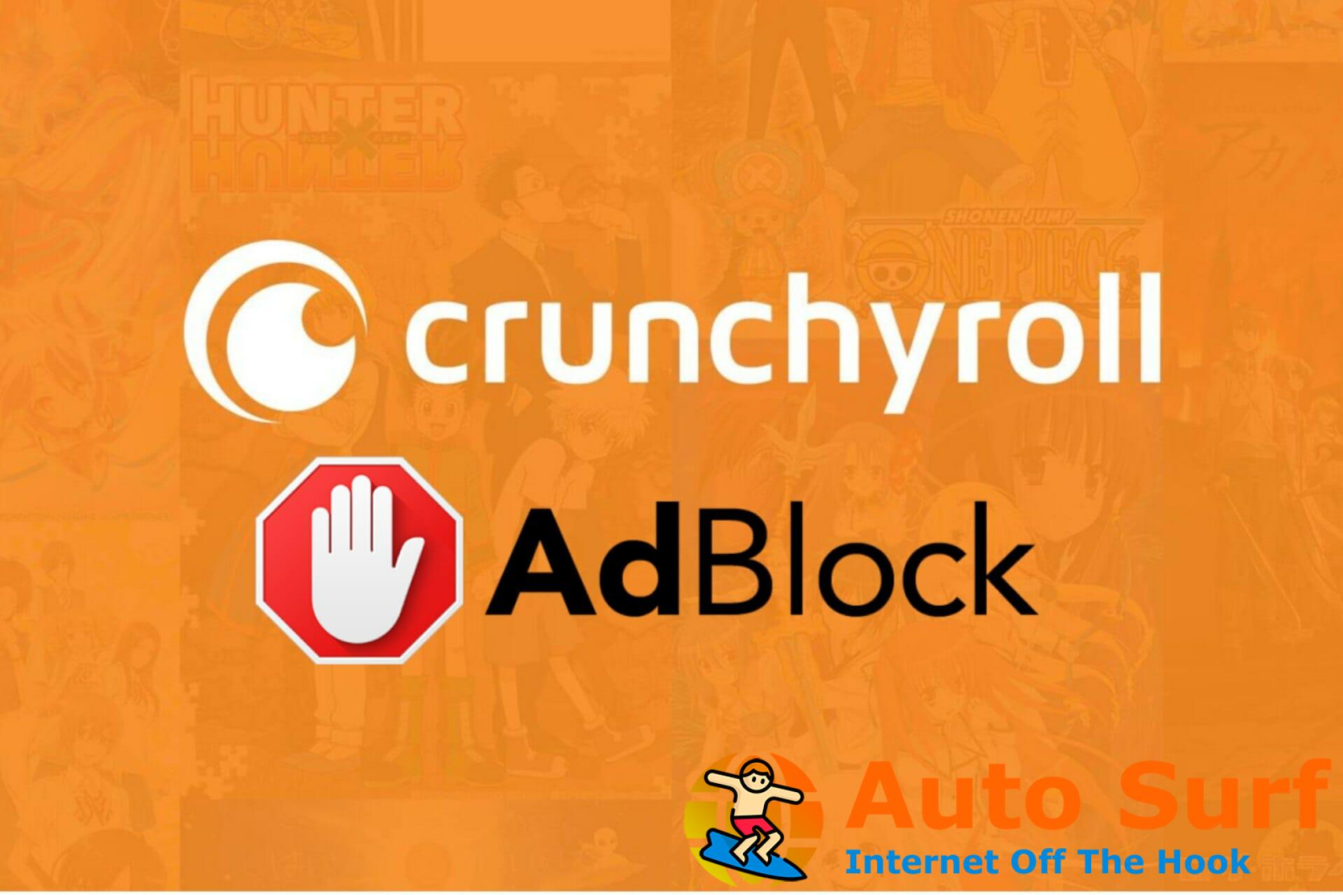 adblock no funciona en crunchyroll