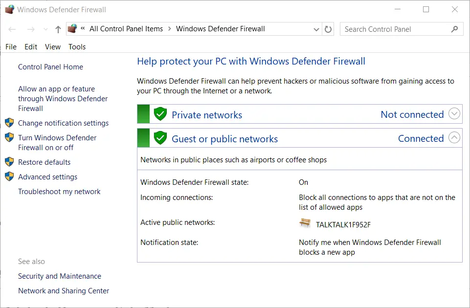 La versión de prueba gratuita de adobe indesign del subprograma Firewall de Windows Defender no se descarga
