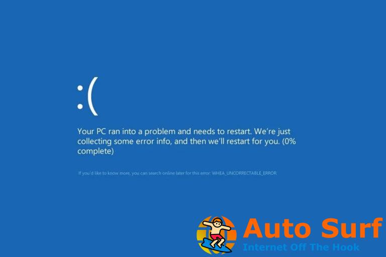 Corrección: Error incorregible de Whea en Windows 10/11