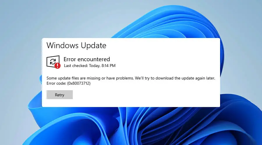Solucione el código de error de actualización de Windows 10/11 0x80073712 con facilidad