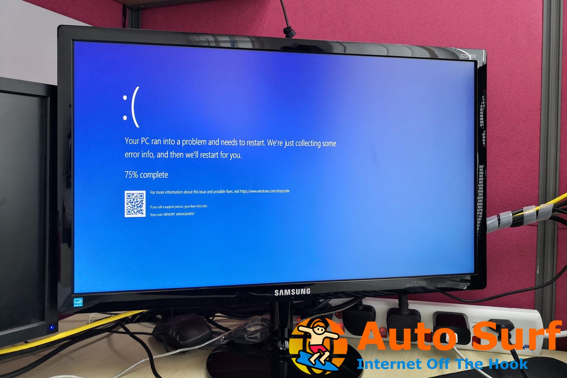 cómo reparar el error ATTEMPTED_WRITE_TO_READONLY_MEMORY en Windows 10
