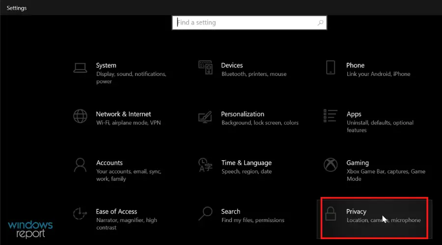 REVISIÓN: la aplicación de la cámara no funciona en Windows 10