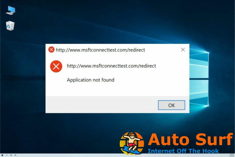 REVISIÓN: error de redirección de Msftconnecttest en Windows 10/11