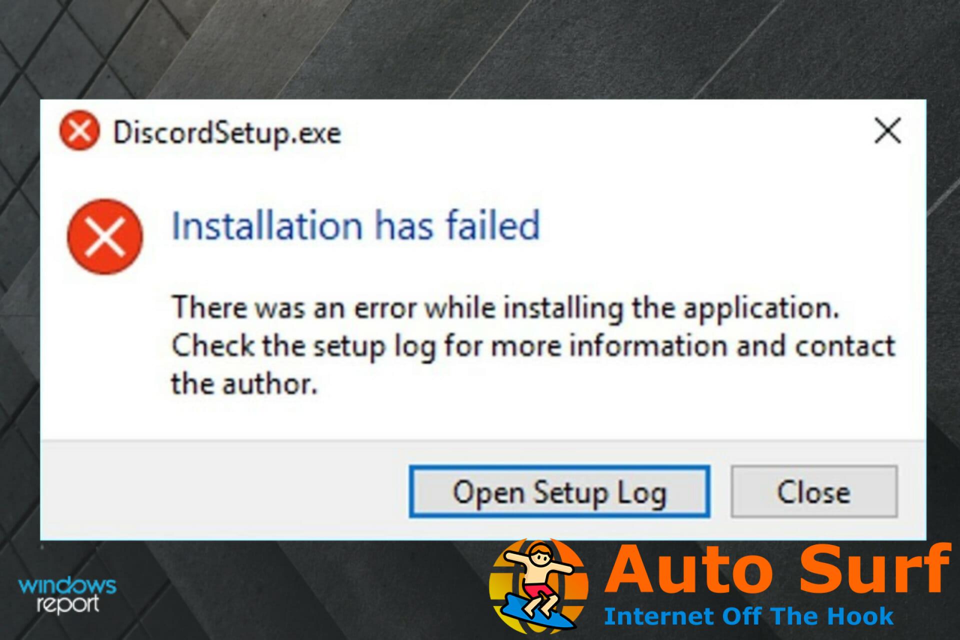 REVISIÓN: la instalación de Discord falló en Windows 10