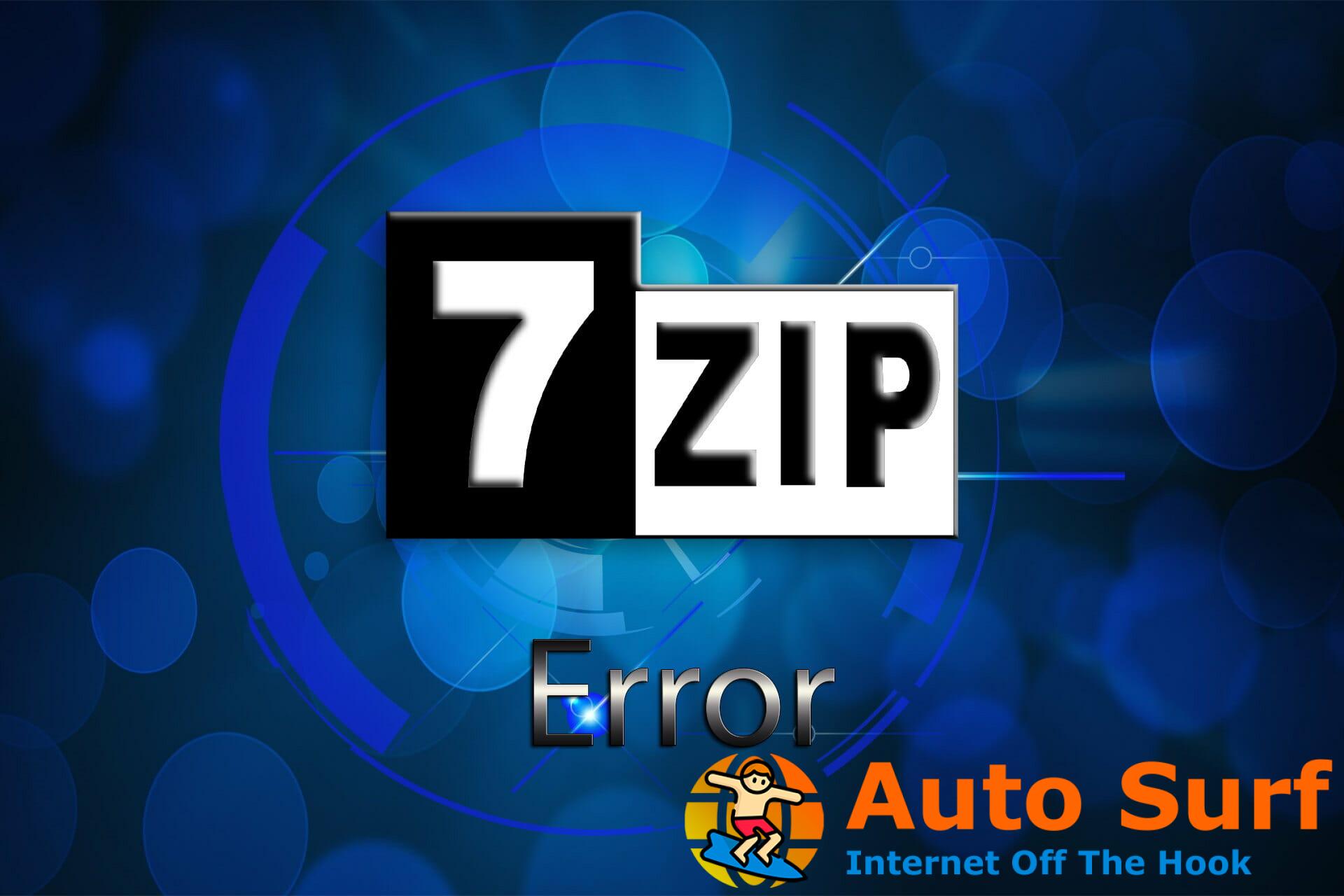 Arreglar el error 7-Zip no implementado