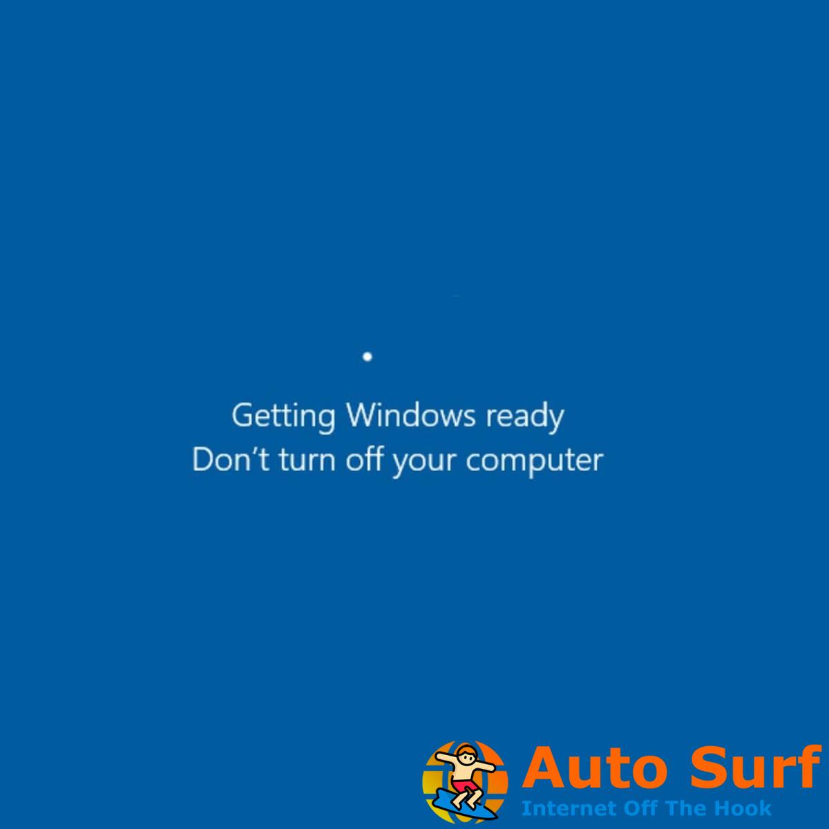 REVISIÓN: Windows no pudo configurar uno o más componentes