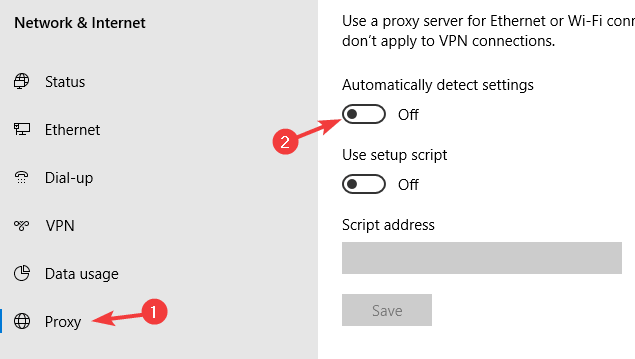 proxy hubo un error al conectarse al servidor de ID de Apple Windows 10
