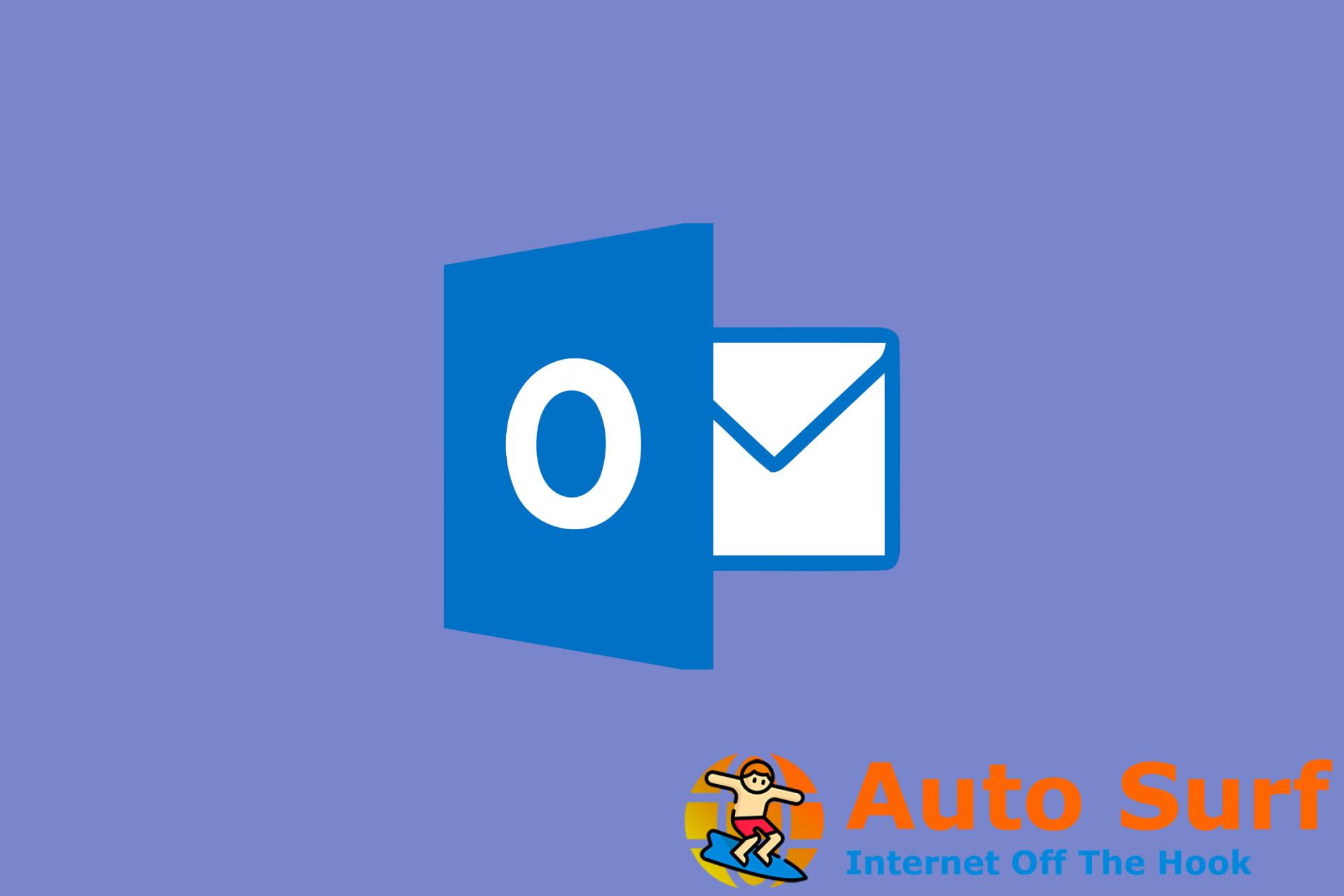 No se puede eliminar la carpeta de correo electrónico de Outlook