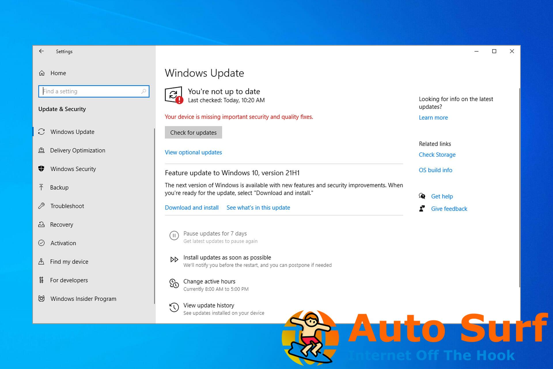 Error de actualización de Windows 10 11 0x800706ba