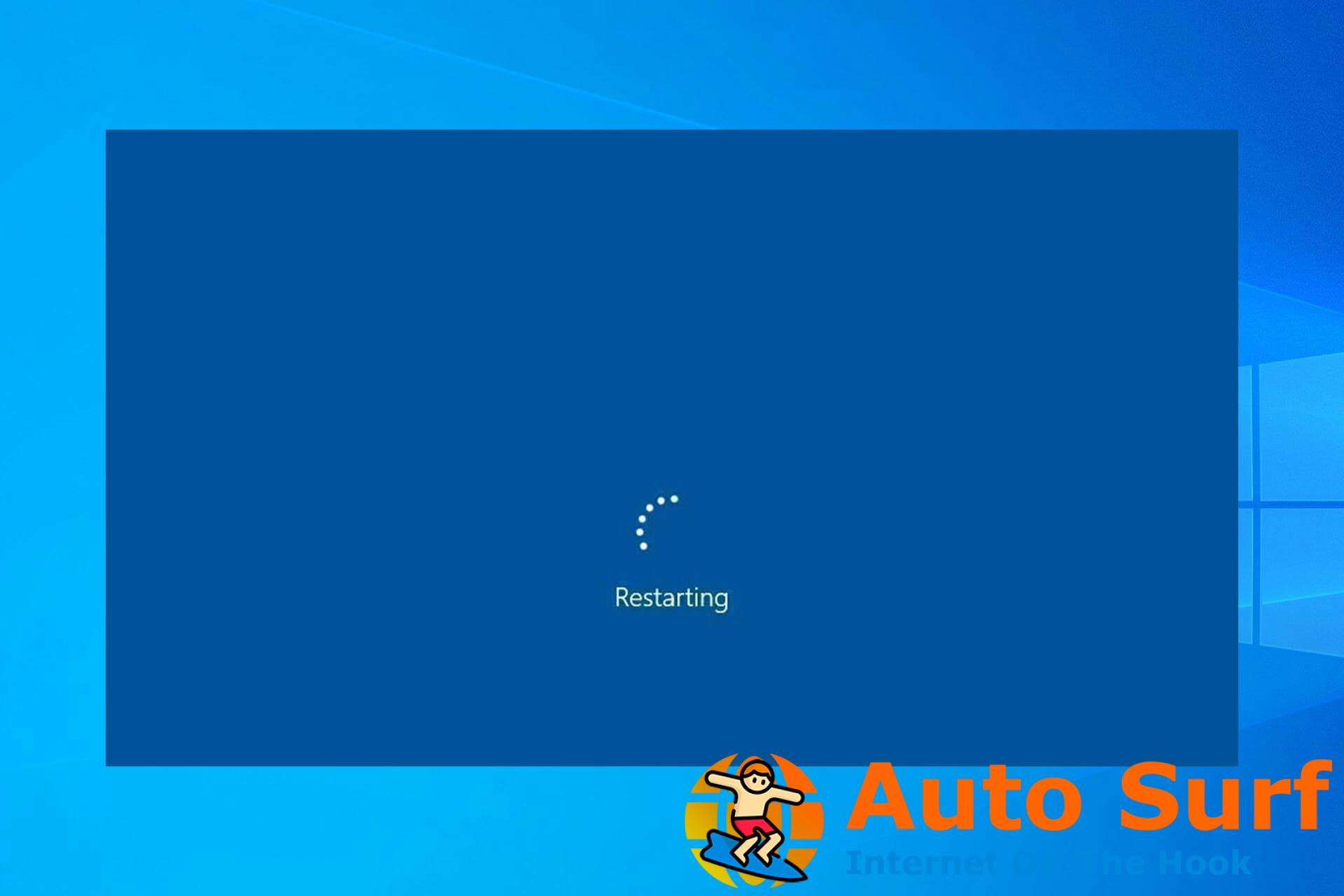 Windows 10 11 no se reinicia