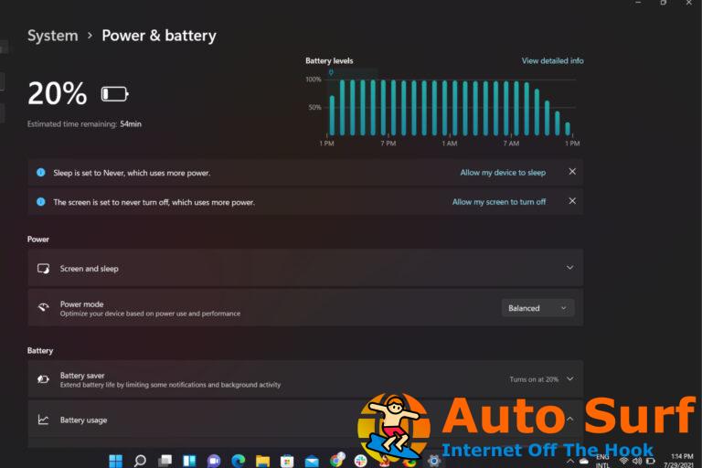 ¿Windows 11 afecta la duración de la batería de mi PC?