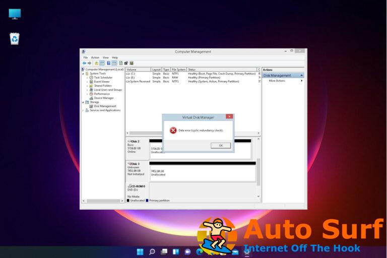 Qué hacer si no puede inicializar el disco en Windows 10/11