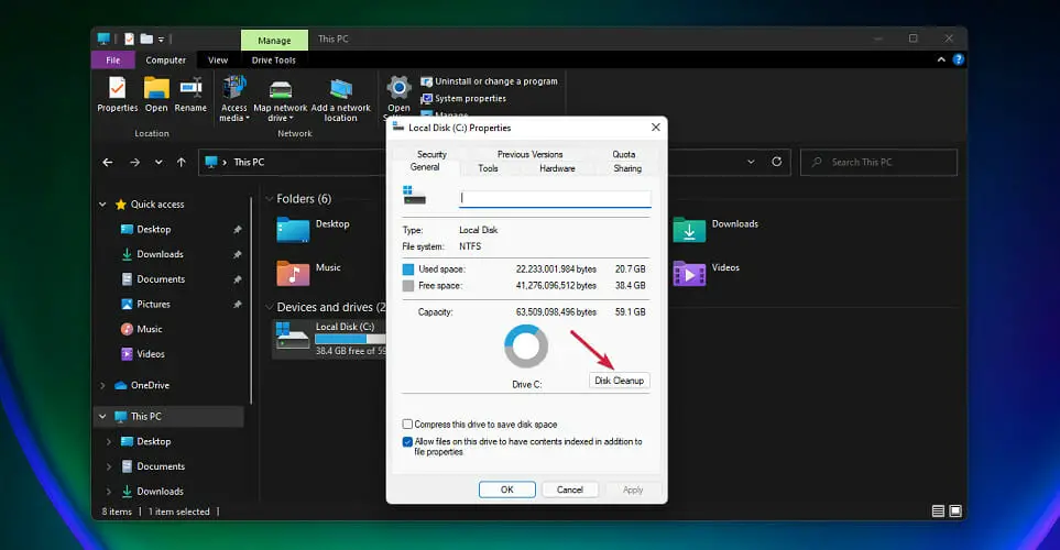 Cómo ejecutar el Liberador de espacio en disco en Windows 11