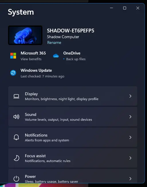 Windows 11 funciona muy bien en Shadow PC