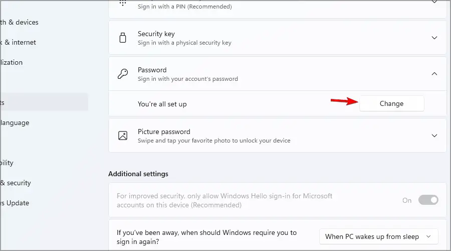 Cómo eliminar su contraseña de inicio de sesión en Windows 11