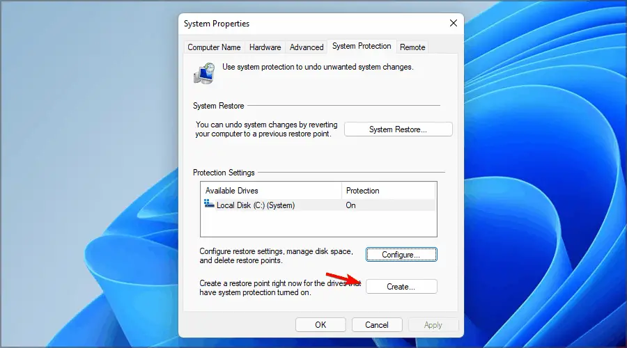 Cómo crear un punto de restauración de Windows 11