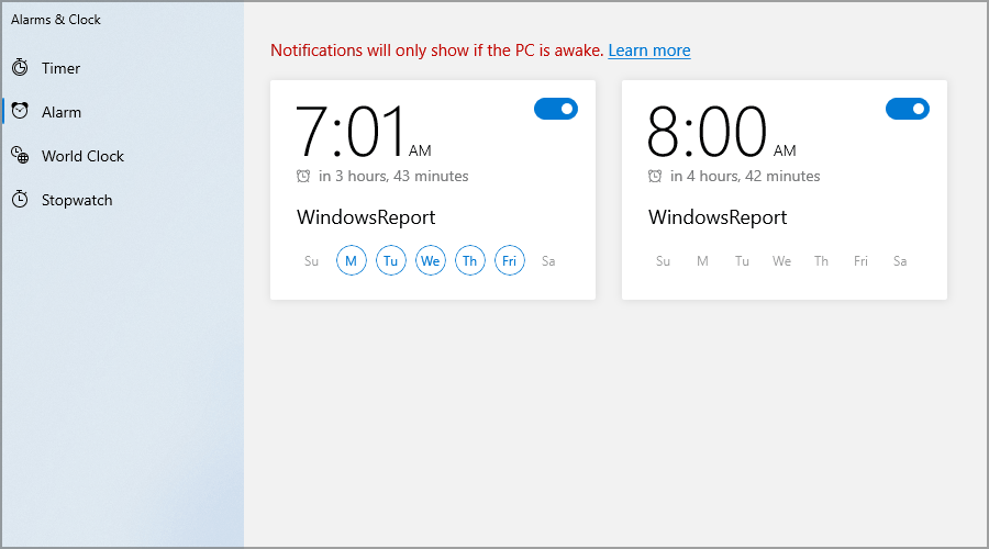 Cómo configurar una alarma en Windows 11