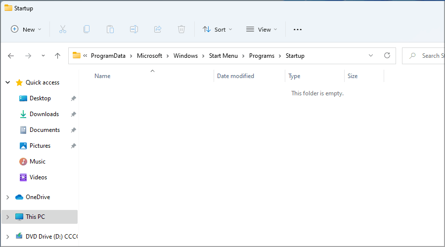 Cómo usar la carpeta de inicio de Windows 11