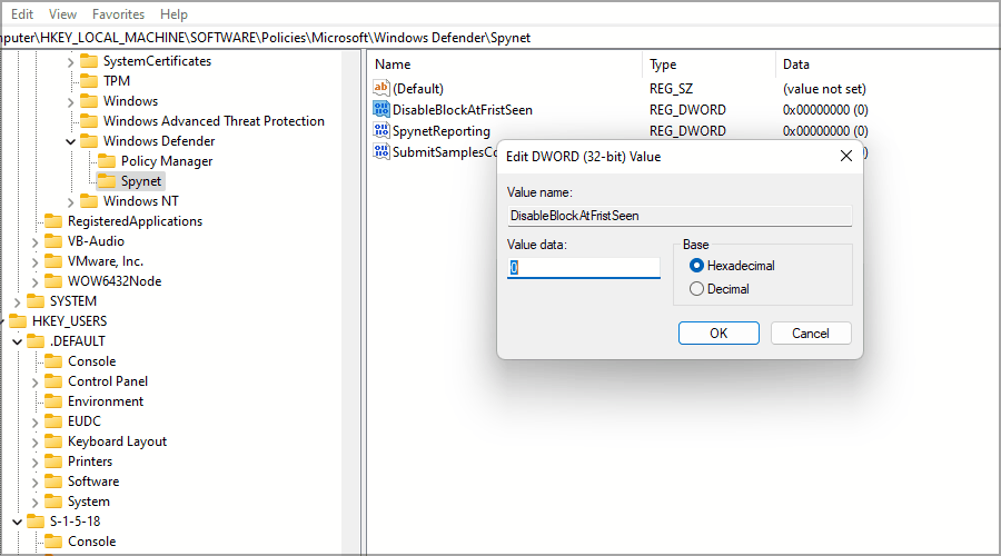 REVISIÓN: Windows Defender está desactivado en Windows 11