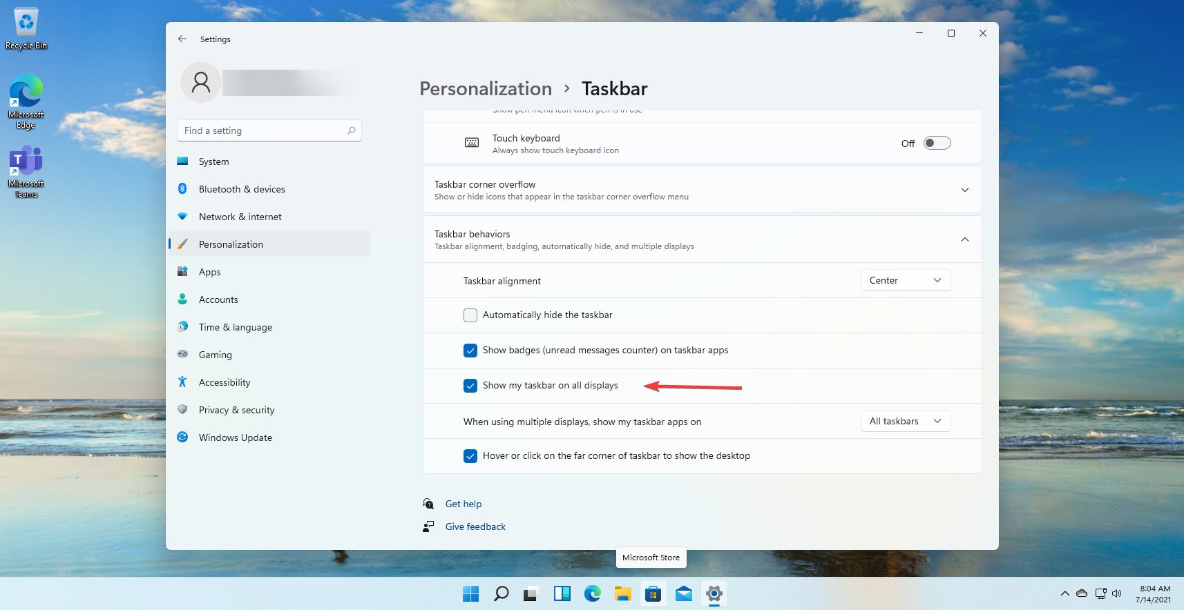Cómo administrar la barra de tareas de Windows 11 en varios monitores
