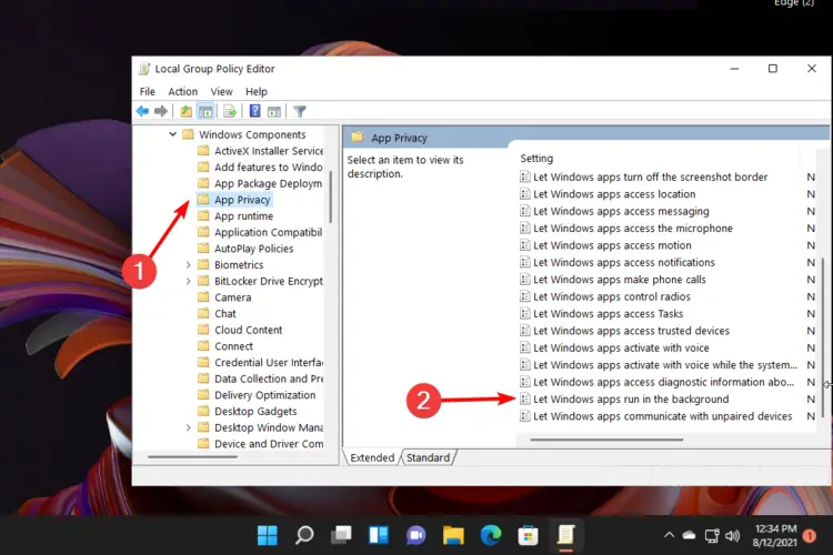 Cómo deshabilitar aplicaciones en segundo plano en Windows 11