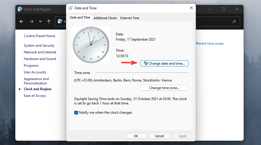 3 Procedimientos simples para cambiar la hora en Windows 11