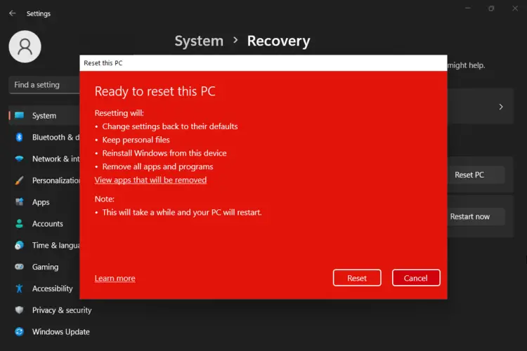 Esquinas redondeadas deshabilitadas en Windows 11