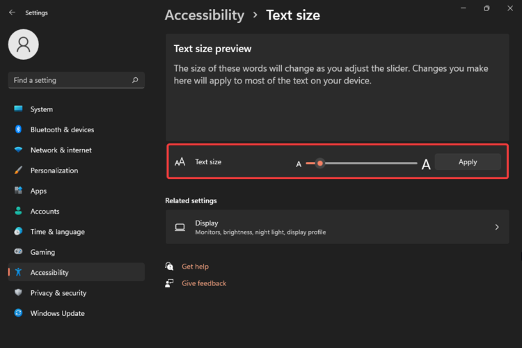 Cómo cambiar el tamaño de fuente en Windows 11