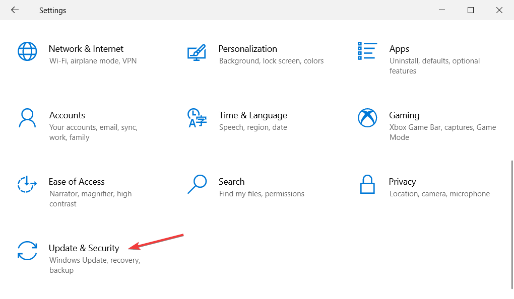las aplicaciones de Windows 10 de seguridad de actualización se cierran cuando se minimizan