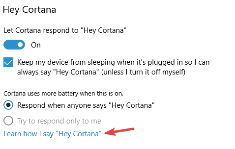 Hola Cortana no enciende