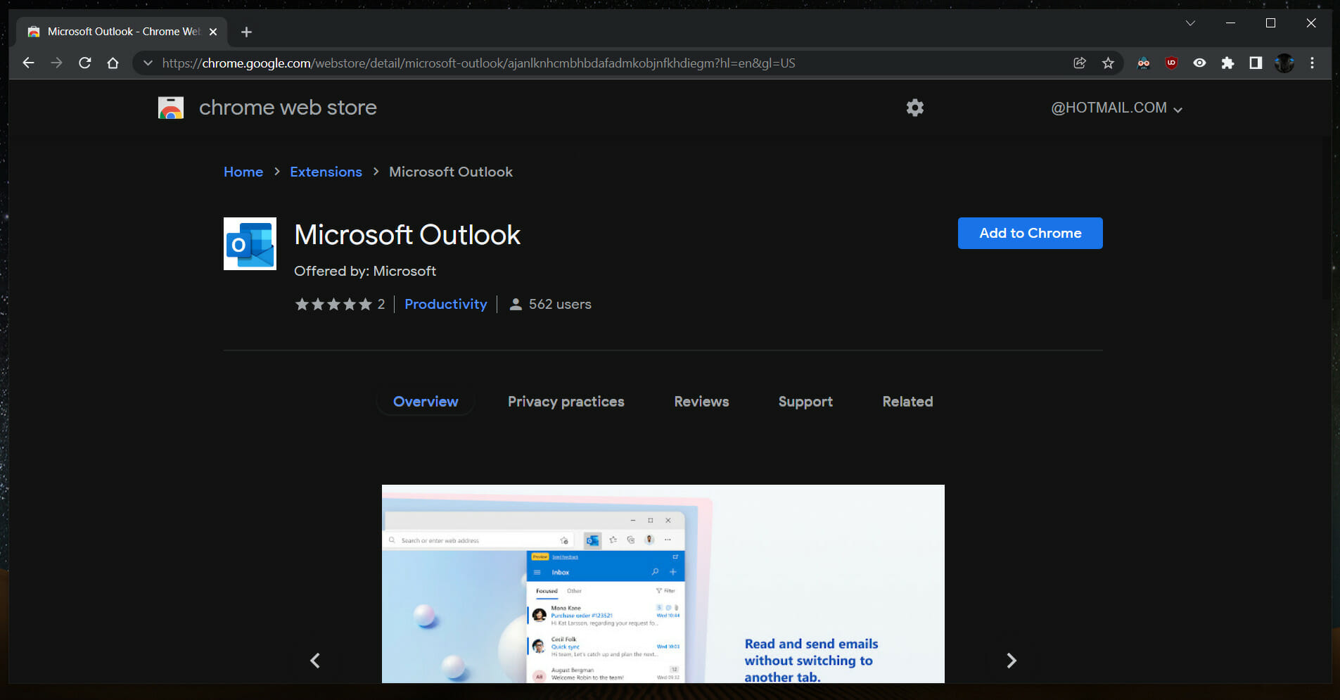 La extensión de Microsoft Outlook ya está disponible para Chrome