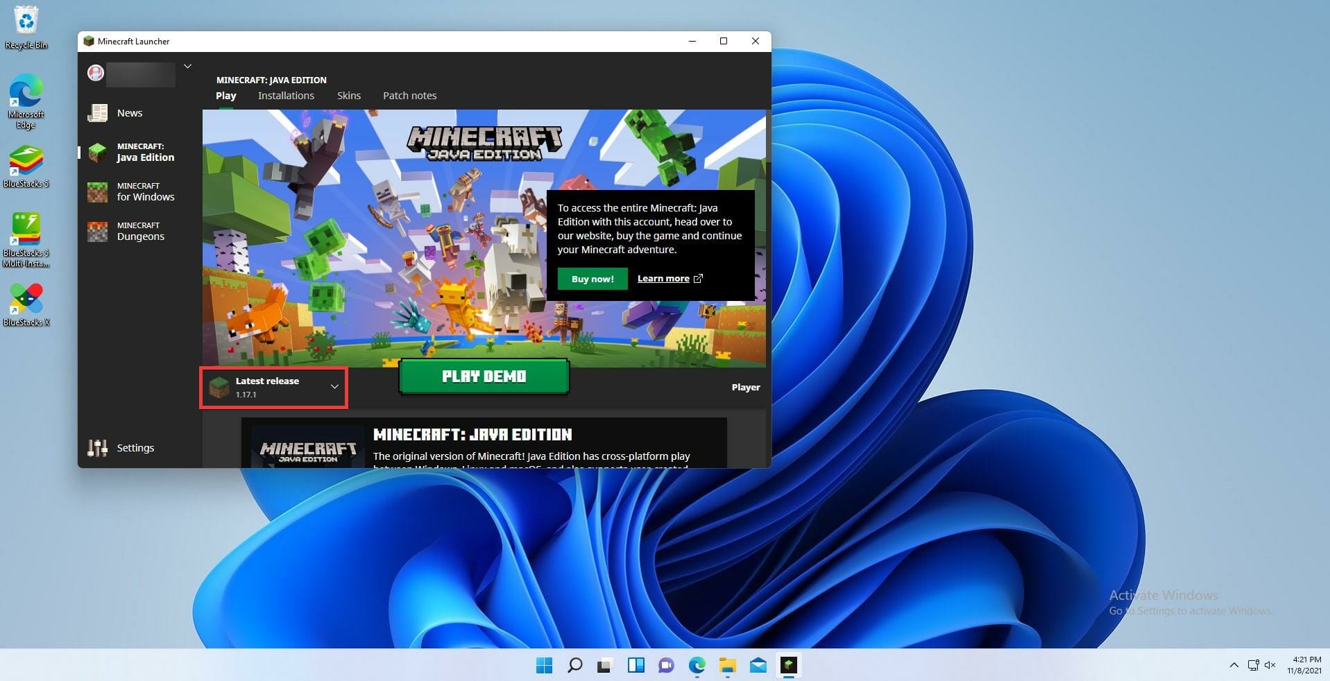 Cómo actualizar Minecraft en Windows 11