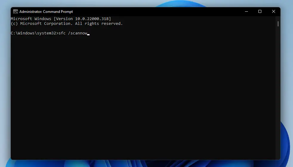 La aplicación de fotos del comando sfc /scannow no funciona en Windows 11